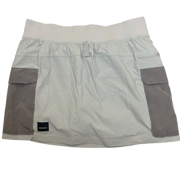 Lululemon Multi Pocket Cargo High Rise Hiking Skirt In Seal Grey Women’s Size 14 - Picture 3 of 9